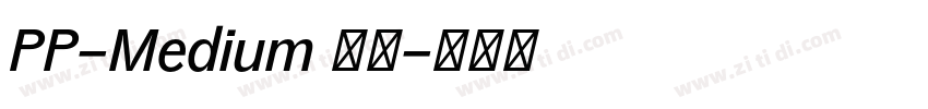 PP-Medium 常规字体转换